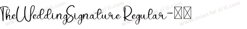 TheWeddingSignature Regular字体转换